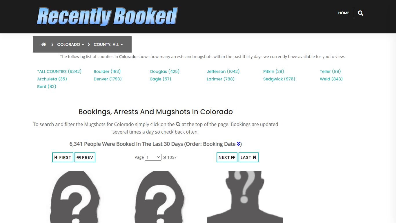 Recent bookings, Arrests, Mugshots in Colorado - Recently Booked